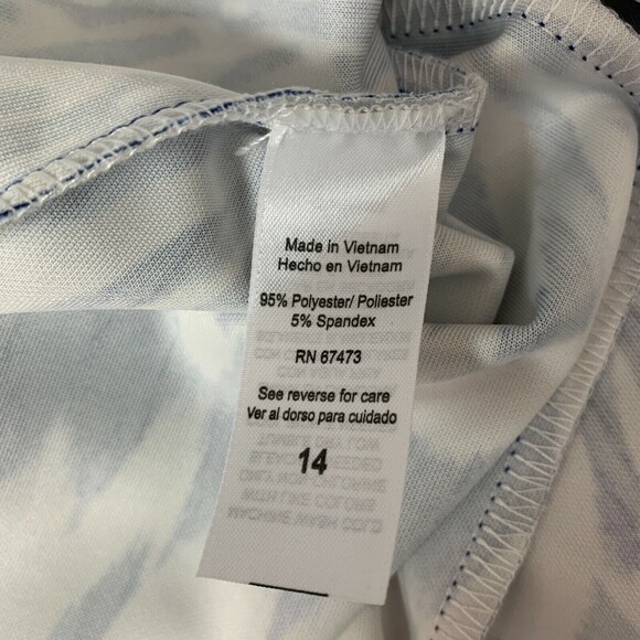 Zarr Collection Women's Dress 14 White Blue Multicolor Sleeveless NWT - Picture 6 of 7